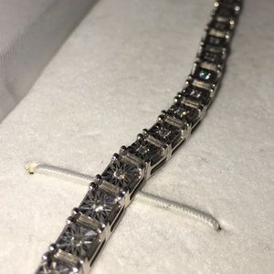 .5 ct total real diamond tennis bracelet on 925